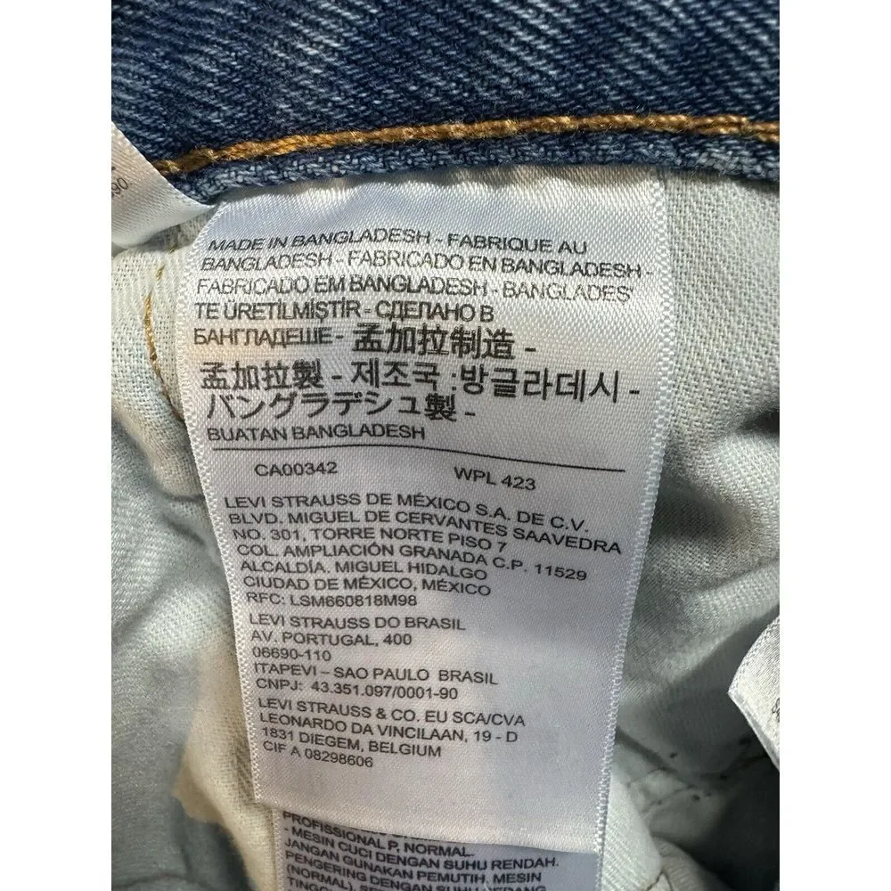 Levi 505 Jeans Men 38X30 Blue Denim 5-Pocket Easy‎ Care Casual Work Wear
